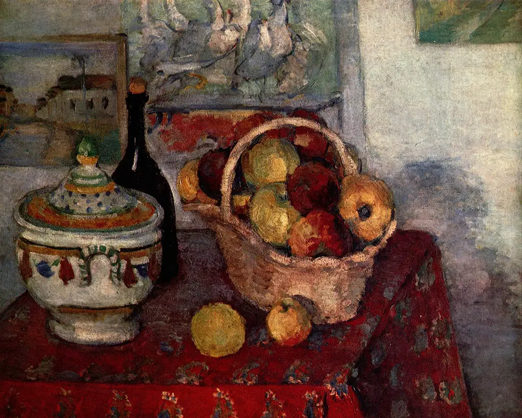 Still Life With Soup Tureen in Detail Paul Cezanne